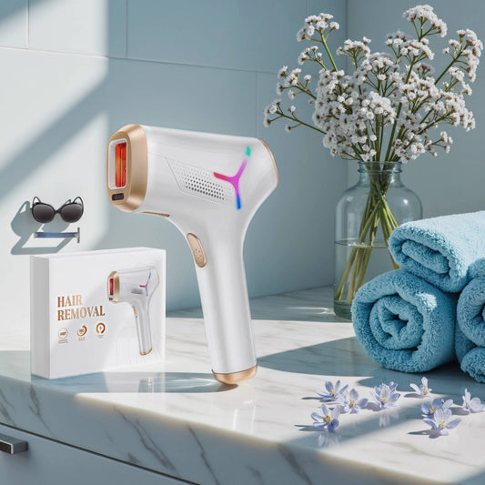 Depiladora IPL de uso doméstico – Reducción del vello + Piel suave – 990.000 flashes – Para piernas, axilas, bikini y rostro