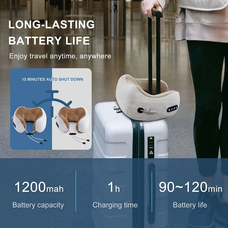 Electric Neck Massager U-Shaped Health Care Neck Shoulder Kneading 3D Massage Pillow Cervical Back Muscle Relaxing Massage