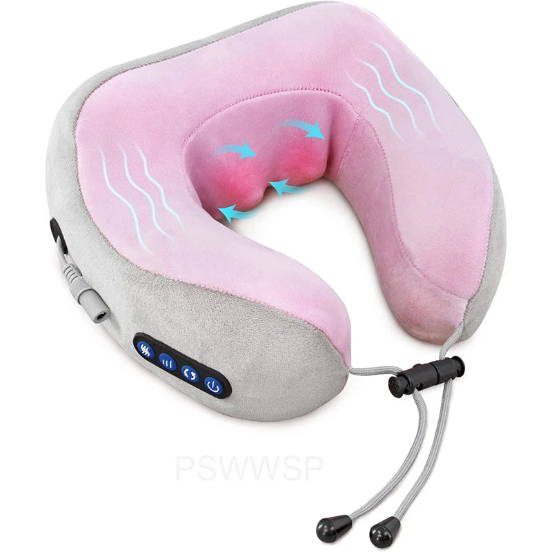 Electric Neck Massager U-Shaped Health Care Neck Shoulder Kneading 3D Massage Pillow Cervical Back Muscle Relaxing Massage
